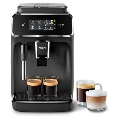 Image of Philips 2200 Series Bean to Cup Coffee Machine - 2 Coffee Varieties, Classic Milk Frother & Cappuccino Maker, Quick-to-Clean, Ceramic Grinder, Fully Automatic Espresso machine - Black (EP2220/10)