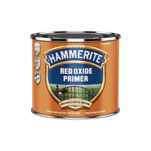 Image of Hammerite Primer - Red Oxide. Metal Primer for Garden Furniture, Radiator and Fence Paint. Rust Inhibitor and Rust Treatment for Metal, Interior and Exterior Use - 250ml