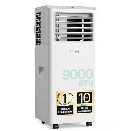 Image of KresicoKlima Portable Air Conditioner 9000 BTU, 4-in-1 Air Conditioning Unit with Cooling, Fan, Dry & Sleep Mode, 24H Timer & Window Kit,Unit for Home & Office
