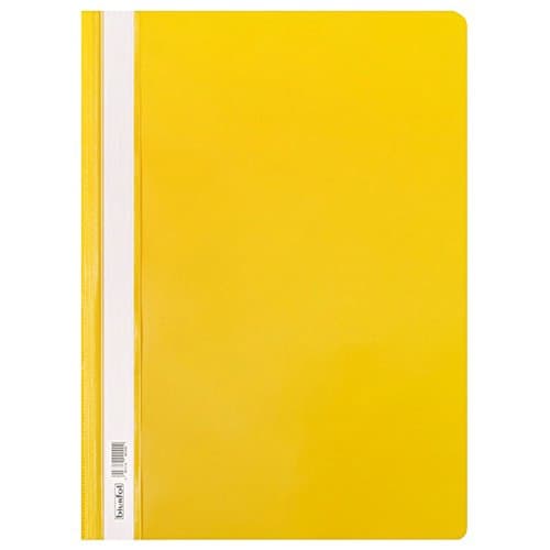 Image of OFFICE CENTRE 40 x Yellow Clear Cover A4 Presentation Project Folders Hard Document File Organiser Holder Case 2 Prong Display