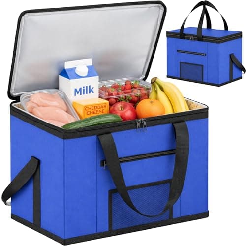 Image of ZENO Cooler Bag | 28L Cool Bag Box | Thermal Food Delivery Bag | Large Insulated Picnic Lunch Bag | Cool Box | Grocery Shopping Bags | Cooling Bag for Camping BBQ Shopping Fishing Family Outdoor