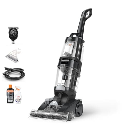 Image of Vax Platinum Power Max Carpet Cleaner Machine, Rug, Upholstery, Car, Stair Upright Shampooer Washer. Handheld Spot Cleaning, SpinScrub and Wash Tools, Solution, 1200W, 9.6kg, Black, ECB1SPV1