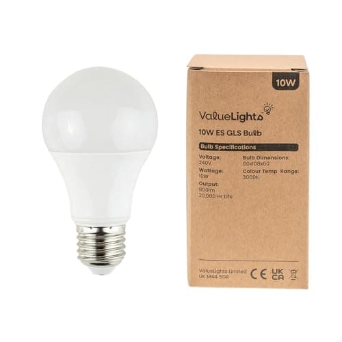 Image of MiniSun | High Power 10W LED ES E27 SMD GLS Energy Saving Long Life Bulb | LED Bulbs, Home Décor & Improvement Essential | 3000K Warm White