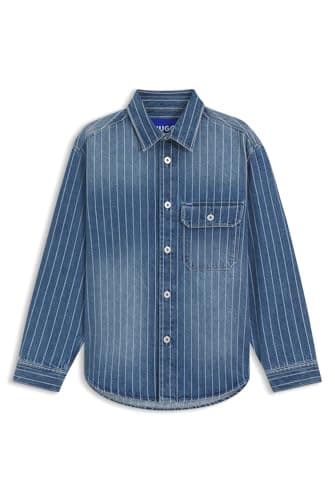 Image of Hugo Men's Ebolt Shirt, 427 Medium Blue, M
