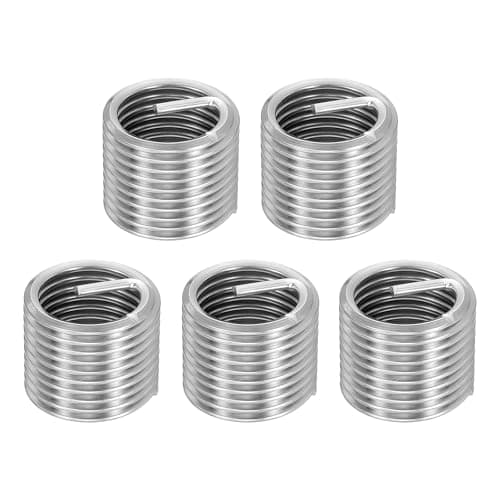 Image of HARFINGTON 5pcs Wire Thread Repair Inserts M20 x 2.5 x 1.5D (30mm) Metric 304H Stainless Steel Helical Coiled Wire Screw Threaded Sleeve Sheath for Automotive Repairs