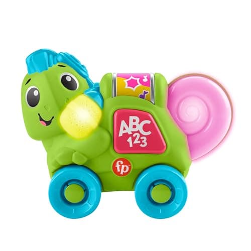 Image of Fisher-Price Link Squad Chameleon Color Expert Educational Toy with Music and Lights for Children from 9 Months Old, Polish Language Version, HYL34