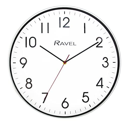 Image of Ravel - Modern 40cm Office and Kitchen Wall Clock - Analogue Quartz - RWC.40.4 - White