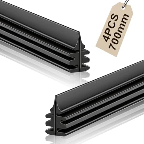Image of URAQT Windshield Wiper Blades Rubber Replacement, 4PCS 28" (700mm) Universal Car Wiper Refill Strip, for Beam Wiper Blades, Front Rear Wiper Blades Refills Parts, Fits Most Cars Trucks Buses Vans