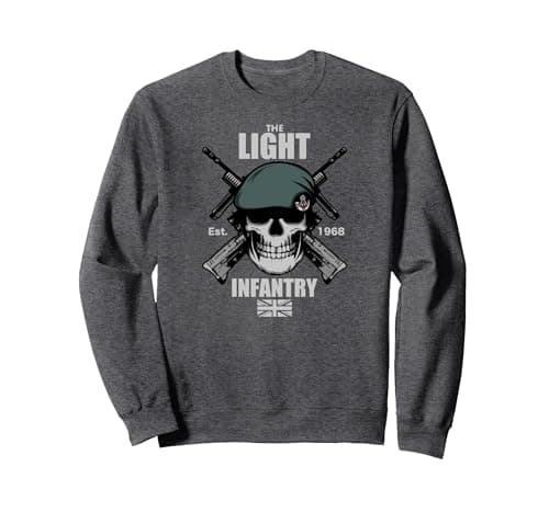 Image of Light Infantry Sweatshirt, Adult Unisex, Dark Heather Grey, Small