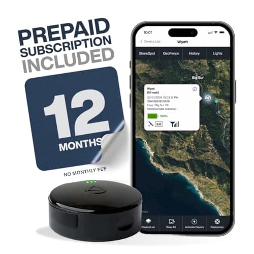 Image of LandAirSea 54 GPS Tracker + 12-Month Prepaid Subscription. Long Battery, Magnetic, & Waterproof. Global GPS Tracker for Vehicles. Made in The USA from Domestic & Imported Parts