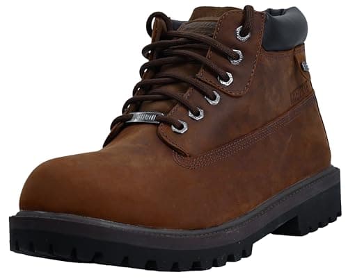 Image of Skechers Sergeants Verdict Men's Boots, Dark Brown Waterproof Crazyhorse Leather, 10.5 UK
