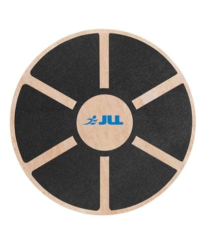 Image of JLL® Wooden Balance Board, ANTI SLIP SURFACE, Exercise Fitness Workout Rehabilitation Training Exercise Wobble Board