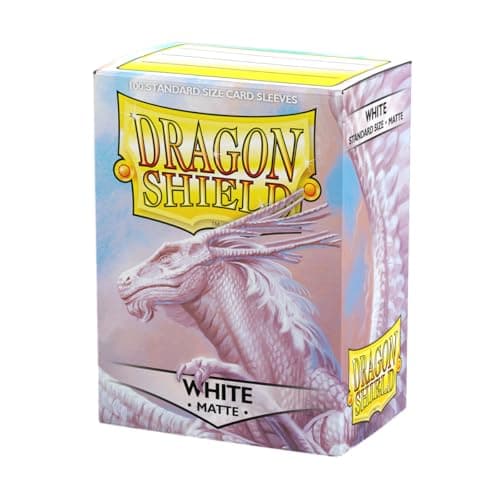 Image of Dragon Shield | Standard Size Matte Card Sleeves | 100 CT - Smooth & Tough TCG Sleeves - Compatible with Pokemon, Flesh & Blood, One Piece & Magic the Gathering | White