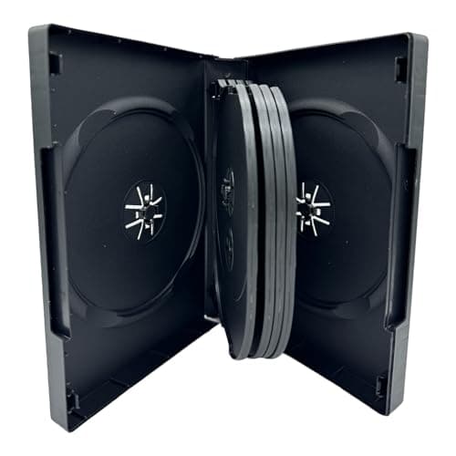 Image of 1 X Dragon Trading Black 10 Disc CD DVD Blu Ray Disc Case With 33mm Spine And Outer Plastic Sleeve For Artwork