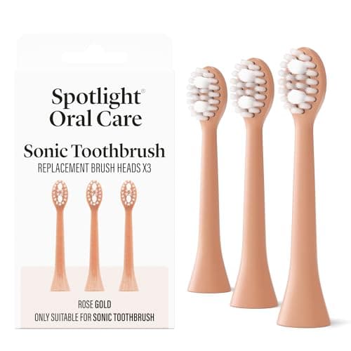 Image of Spotlight Oral Care Sonic Toothbrush Replacement Heads - 3 Pack | Made by Dentists | Micro-Action Bristles Target Plaque, Staining & Bad Breath | 9-Month Supply | Fits Spotlight Sonic Toothbrush Only