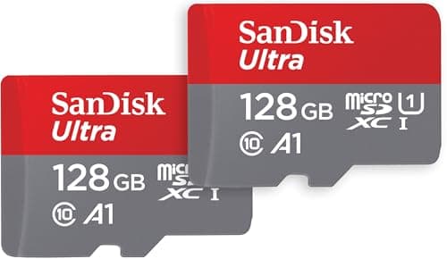 Image of SanDisk 128GB Ultra microSDXC card + SD adapter up to 140 MB/s with A1 App Performance UHS-I Class 10 U1 - Twin Pack