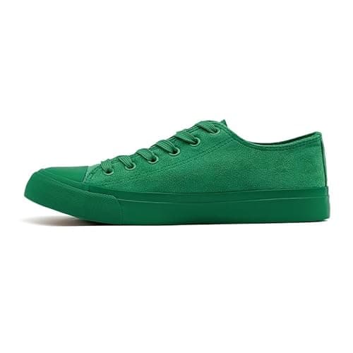 Image of Women’s Men’s Trainers Low Top Sneakers Casual Ladies Walking Shoes Outdoor Tennis Trainers Green