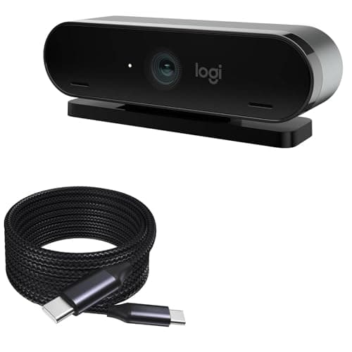 Image of BoxWave Cable Compatible with Logitech 4K Pro Magnetic Webcam - DirectSync PD Cable (10ft) - USB-C to USB-C (100W), Long Type C Braided Nylon Alloy Fast Charge - Jet Black
