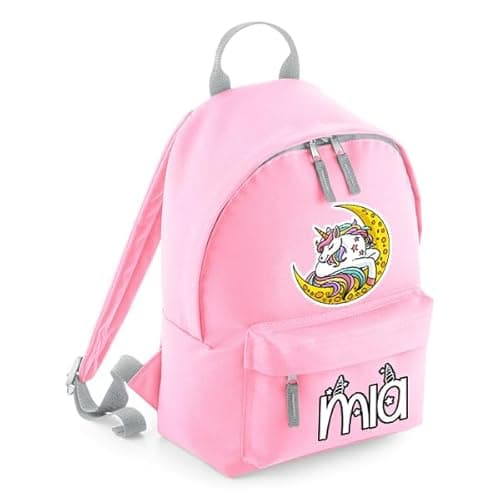 Image of Getagift Personalised Magical Unicorn, Rainbow Unicorn Backpack For Girls, 9 litres Mini Essential Fashion Backpacks for Back-to-School, Nursery, Bookbags, Rucksack, Shoulder Bag. (Classic Pink)