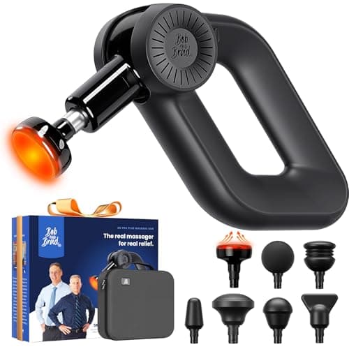 Image of BOB AND BRAD D6 Pro Plus Massage Gun with Heat, Professional Deep Tissue Muscle Massager with 16mm Amplitude and OLED Screen, Powerful Electric Handheld Massage Device for Athletes Muscle Pain Relief