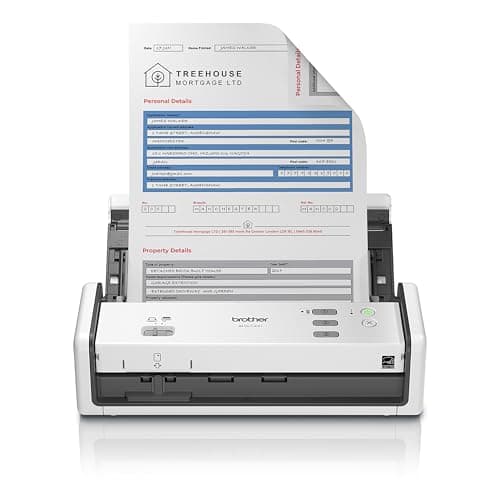 Image of Brother ADS-1300 Compact Desktop Scanner | Scan Speeds of Up to 30ppm | Single Pass Double-Sided Scanning (Renewed Premium)