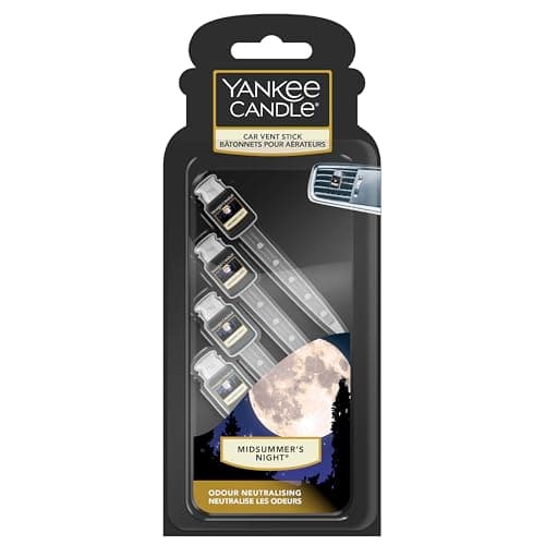 Image of Yankee Candle Vent Sticks Car Air Fresheners | Midsummer's Night | 12 Count | Attaches to Vehicle Air Vents