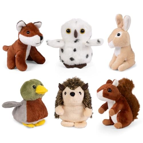 Image of Living Nature Wildlife Buddies – 6 x 9 cm Realistic Mini Woodland Animal Plush Toys, Cuddly Stuffed Animals for Kids & Collectors