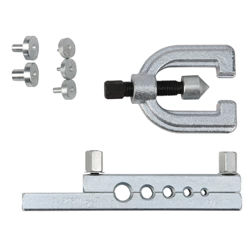 Image of PERFORMANCE TOOL W80670 7Pc Flaring Tool Set for 3/16, 1/4, 5/16, 3/8 and 1/2-Inch O.D. tubing sizes with Lever Lock Flaring Bar and Storage Case
