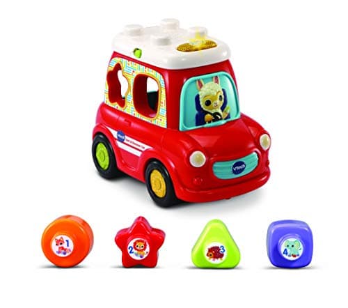 Image of VTech Sort & Discover Car, Educational Stacking Toy for Kids, Baby Musical Toy for Sensory Play, Shape Sorter Toy for Toddlers with Lights and Sounds, for Girls & Boys 12 Months +, English Version
