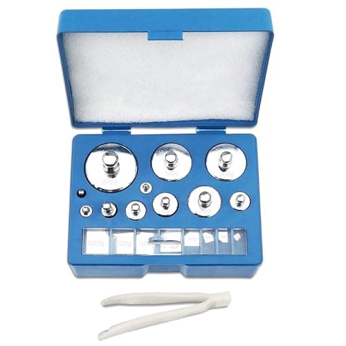 Image of WedDecor 510 gms, 19-Pieces Box of Precision Calibration Weight Set with Tweezers – Chrome-Plated Stainless Steel Weights for Accurate Calibration in Pocket Scales, Jewelry, and Science Laboratories