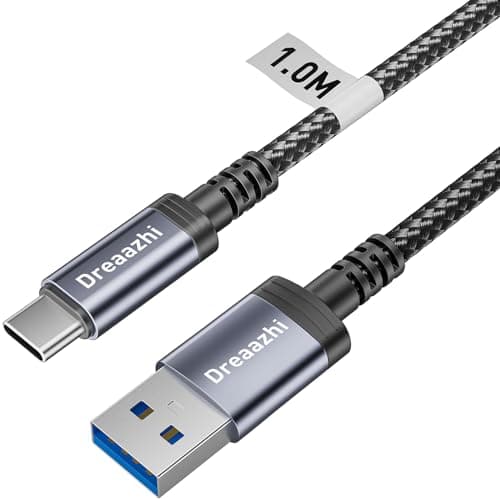 Image of Dreaazhi USB C Data Cable, 1M USB 3.1 Gen 2, 3.1A Fast Charging, 10GB Data Transfer, USB to Type C for Samsung Note20, Galaxy S23, Samsung T7, SanDisk Extreme Portable SSD, Crucial X8, WD