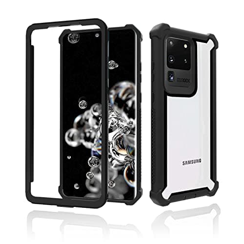 Image of Asuwish Phone Case for Samsung Galaxy S20 Ultra 5G Cover Shockproof Drop Proof Full Body Protective Heavy Duty Hybrid Dual Layer Cell Accessories S20ultra 20S S 20 A20 S2O 20ultra G5 Women Men Black