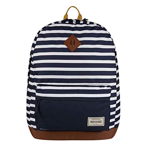 Image of Regatta Stamford' Recycled Polyester Fabric Inner Security Pocket Beach Bag Rucksacks - Navy Stripe, Single