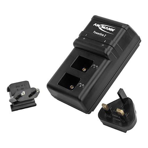 Image of Ansmann Powerline 2 9V Battery Charger For NiMH NiCd Rechargeable Batteries | With UK & EU Plugs and Display LED Lights | Fast Charger With Individual Slot Monitoring & Overcharge Protection