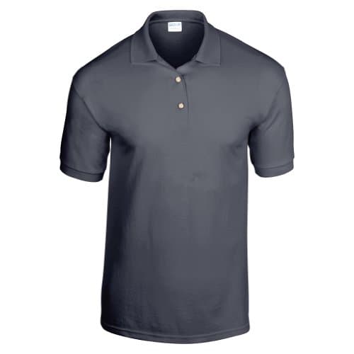 Image of Gildan Adult DryBlend Jersey Short Sleeve Polo Shirt (M) (Dark Heather)