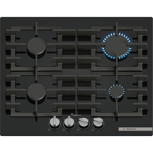 Image of Bosch PPP6A6I40, Series 6, Gas Hob, 4 Burns, 60 cm, Black Tempered Glass