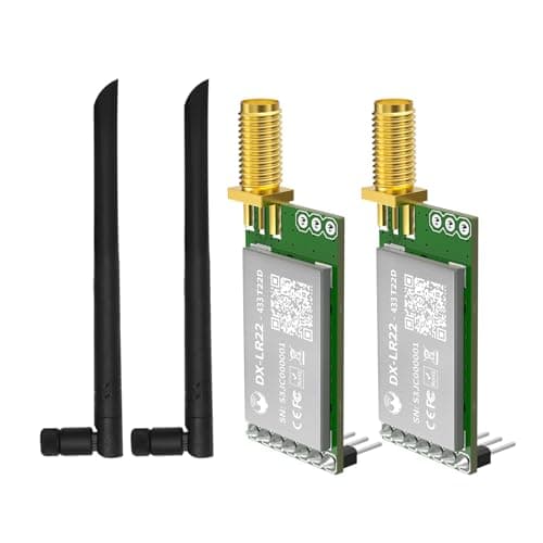 Image of 2PCS DX-LR22 No development required Semtech LLCC68 LORA UART Interface Module AT Conman 410-475MHz 433MHz & 2PCS Antenna 22 dBm 5KM Long Rang Compatible with Arduino CE FCC (DX-LR22-433T22D(I))