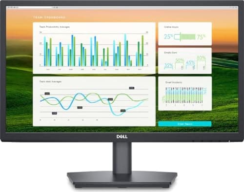 Image of Dell E2222HS 21.5 Inch Full HD (1920x1080) Monitor, 60Hz, VA, 5ms, Height Adjust, Built-in Speakers, DisplayPort, HDMI, VGA, 3 Year Warranty, Black