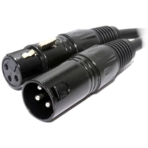 Image of PULSE 1.5m DMX Cable – 5‑Pin XLR Male to Female, 4‑Core 2‑Pair + Screen, 120Ω Digital‑Spec, Spiral & Braid Shielded – PLS00409