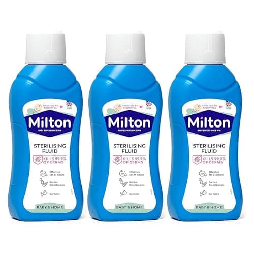 Image of 3 x Milton Sterilising Fluid 500ml Trusted Cold Water Steriliser for Baby Bottles Feeding Equipment Breast Pump Accessories and Household Items Fast Effective Hygiene Care