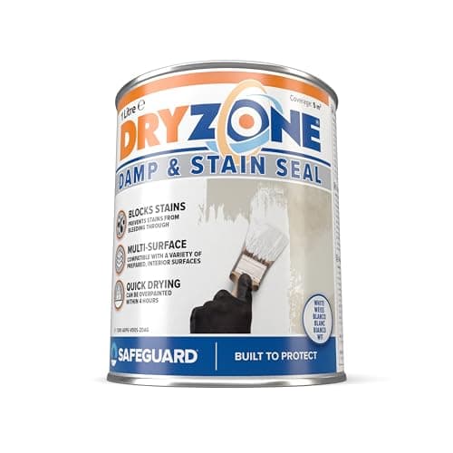 Image of Dryzone Moisture and Stain Blocker - Insulated White (500 ml) - Stain Blocker, Insulation Primer, High Coverage Wall Paint for Cement, Stone, Mortar