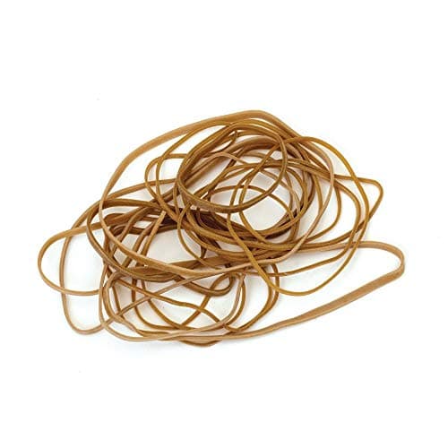 Image of Whitecroft Essentials No 38 3x150mm Natural Rubber Bands (Box of 454g),beige|oak|brown