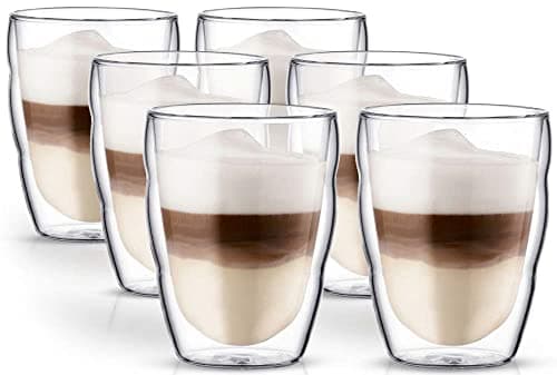 Image of Bodum Pilatus Set of 6 Double-Walled Glasses, glass, transparent, 35 cl