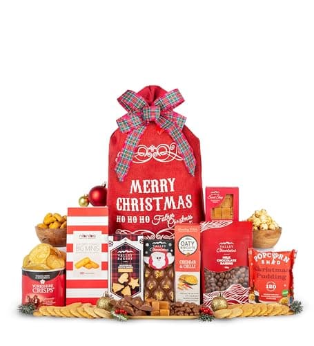 Image of Santas Sack Festive Hamper – Family Basket - Christmas Basket – Chocolate Selection – Valley Bakery Shortbread – Corporate Present – Staff Reward