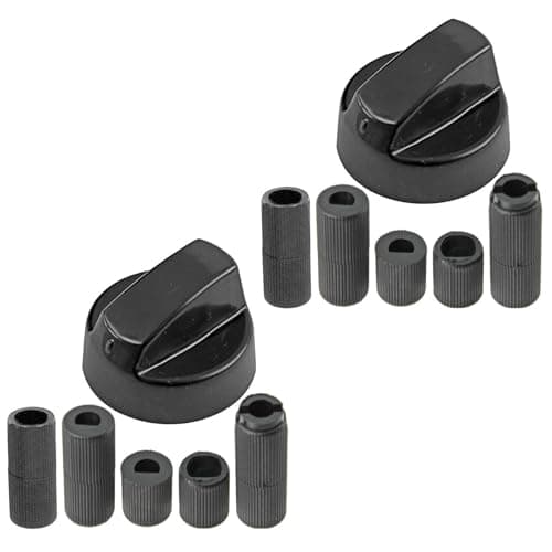 Image of Spares2go Universal Black Control Switch Knobs for All Makes and Models of Oven Cooker & Hob (Black, Pack of 2)