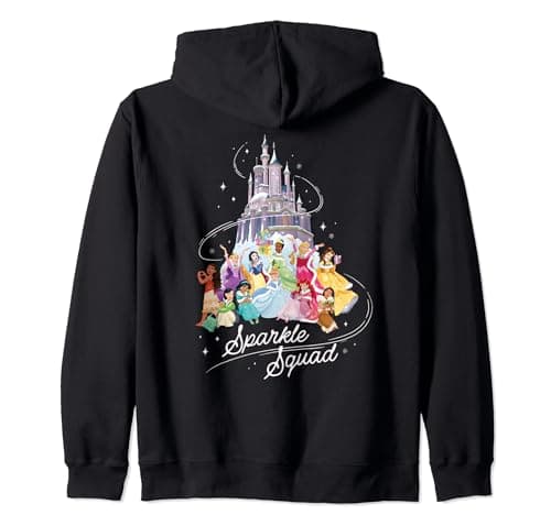 Image of Disney Princess Sparkle Squad Winter Holiday Castle Zip Hoodie