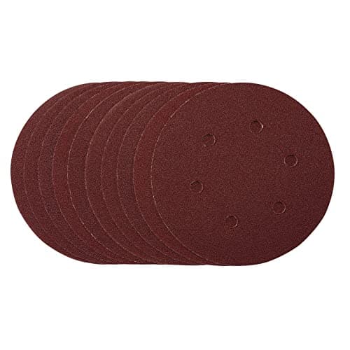 Image of Draper 54888 Sanding Discs, 150mm, 80 Grit, Hook & Loop (Pack of 10) Red
