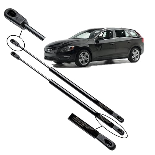 Image of Ramor Strutz 2x Tailgate Gas Struts Compatible with a Volvo V60 2010-2018. Tailgate Gas Springs Replacement for 31297080 and others.
