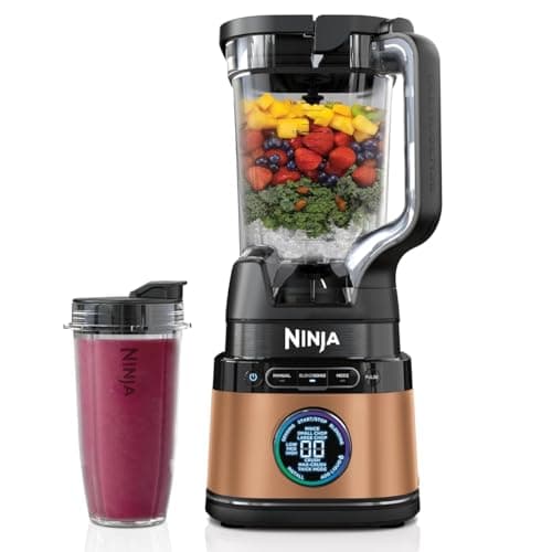 Image of Ninja 2-in-1 Detect Power Blender Pro & Single Serve, 1200W Blender With Jug, & Single Serve Cup, Blend Smoothies, Chop Vegetables & Mix Frozen Drinks, Black/Copper, TB301UKCP