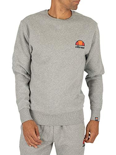 Image of Ellesse Men's Diveria Sweatshirt, Grey Marl, LGE UK